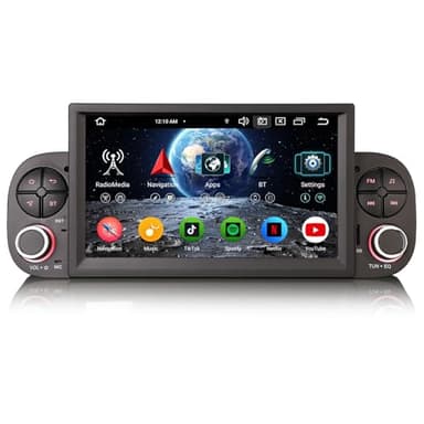 Erisin 8-Core Android 14 4GB+64GB Autoradio per Fiat Panda 2013-2020 7 pollici IPS Schermo tattile Supporto GPS Navigatore Wireless Radio CarPlay Android Auto WiFi DAB+ Bluetooth 5.0 DSP Canbus OBD2