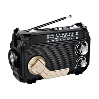 Radio digitale portatile FM/DAB, altoparlante portatile Bluetooth 5.2 da 3 W, con torcia, con Bluetooth, ricaricabile tramite USB, piccola radio e allarme SOS, per campeggio, escursionismo, attività