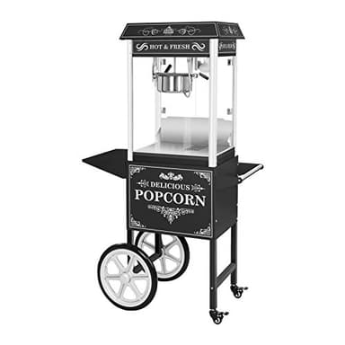Royal Catering - Macchina per popcorn con carretto - nero - 1500 W
