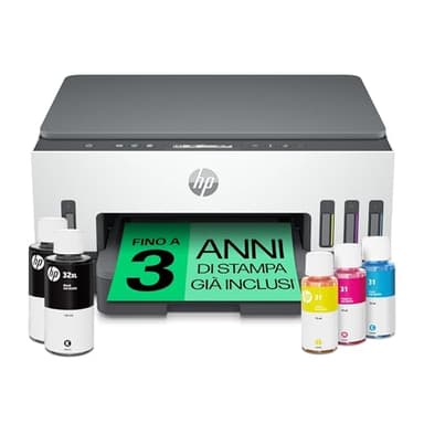 HP Smart Tank Plus 7005 AiO 28B54A, Stampante Multifunzione a Colori, Serbatoio d'Inchiostro ad Alto Volume di Stampa, Fino a 12000 Pagine (Nero) e 8000 Pagine (Colore), F/R Automatica, Wi-Fi , Bianca