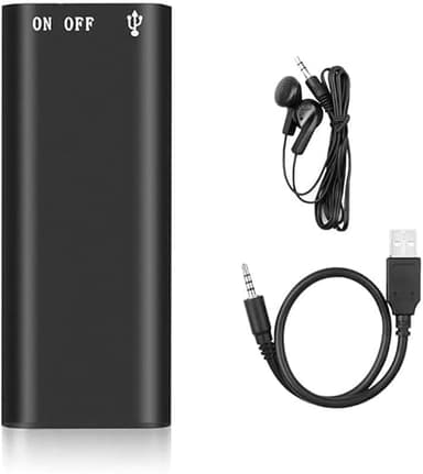 MEESOGA Registratore vocale da 32 GB, mini registratore audio con cancellazione del rumore, registratore audio con funzione di cancellazione, mini registratore vocale digitale, registratore audio per