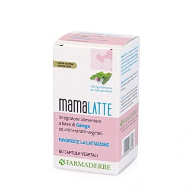 Farmaderbe Mama Latte Integratore Alimentare a Base di Galega, Favorisce la Lattazione, 60 Capsule