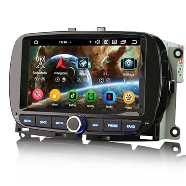 GONFEN 7" IPS 4GB+64GB 8-Core Android 14 DAB+ Autoradio per FIAT 500/500C/500S/500E 2016-2019 con GPS Navigatore Supporto senza fili CarPlay Android Auto WiFi 4G DSP Bluetooth 5.0 USB CANBus TPMS OBD2