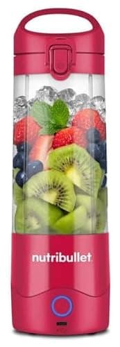 Nutribullet Leggero Frullatore Portatile, 475ml BPA Free Tritan, Mini Frullatore, Lama a 4 Punte Acciaio Inox, Frullatore Multifunzione, Caricatore USB-C, Oltre 15 Cicli Frullatura, NBP003MA, Magenta