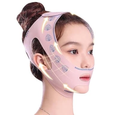 Maschere Riutilizzabili a V, Maschera per Lifting, Maschera lifting doppio mento, per Anti-Età, Eliminare il Rilassamento Cutaneo
