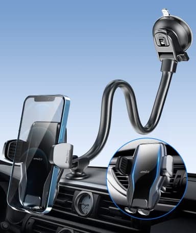 APPS2Car Supporto Cellulare auto Ventosa, Universale Porta Cellulare Auto 360° di Rotazione per Parabrezza Cruscotto bocchette aria, Compatibile con iPhone, Galaxy, Huawei, Xiaomi