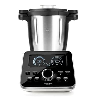Taurus Foodie - Robot da cucina multifunzione da 3,5 litri con ricettario incluso, 31 funzioni, bilancia integrata, senza BPA, 1500 W, acciaio inossidabile, nero