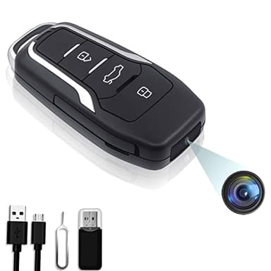 OTADUG Telecamera spia chiave auto, 64 GB telecamera nascosta 1080P con monitoraggio del movimento, registrazione video e audio, batteria a lunga durata da 6 ore