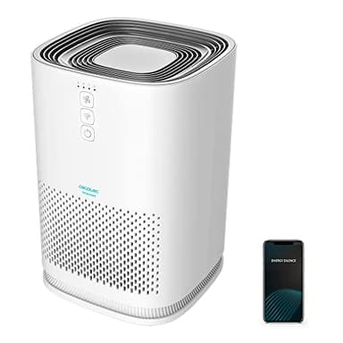 Cecotec TotalPure Connected 1000 Handy Air Purifier 60 CADR, Filtraggio a 3 stadi, Copertura 25 m3, Ionizzatore, 3 Velocità, Timer, Potenza 25 W