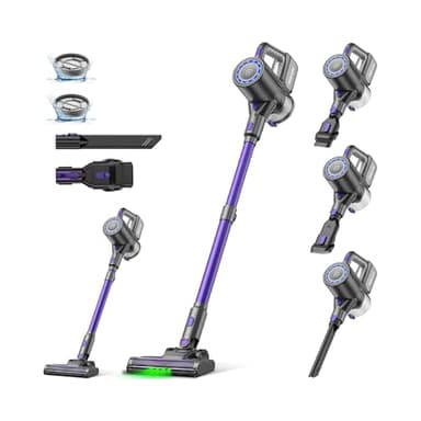 Suirviz U8 Aspirapolvere Senza Fili, Scopa Elettrica Senza Fili, 40Kpa Potente Aspirazione, Leggero & Versatile, Eccellente per la Pulizia di Peli di Animali Domestici, Pavimenti e Moquette