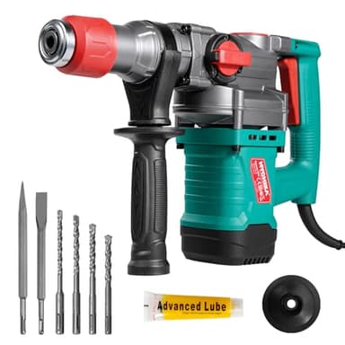 HYCHIKA Trapano a Percussione con Frizione di Sicurezza, Martello Demolitore con Cavo AC, Martello Perforatore per Calcestruzzo, Trapano Tassellatore SDS-Plus