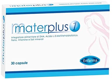 Materplus 1 Integratore Alimentare di DHA, Acido folico, Ferro, Vitamine e Sali minerali 30 Capsule