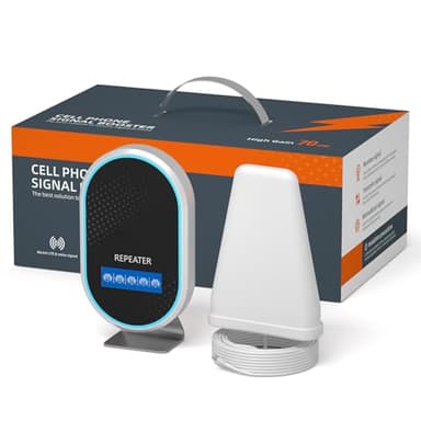 Amplificatore Segnale Cellulare per Casa fino a 150㎡, Facile Installazione con Antenna Incorporata, Ripetitore Segnale Cellulare Display LCD HD Ripetitore 5G 4G LTE per Wind Tre,TIM,Iliad