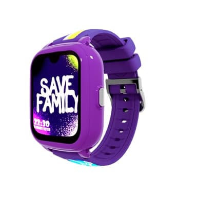 SaveFamily Iconic Plus 2 | Smartwatch per Bambini con Localizzatore GPS, Chiamate, Video, IA, Pulsante SOS, Whatsapp, Spotify, Misuratore di Temperatura | SIM Inclusa - Modello Graffiti