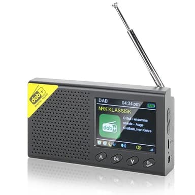 Inefala Radio DAB portatile, radio DAB Plus/FM con Bluetooth e 20 preimpostazioni, radio da cucina con cavo USB, supporta la ricarica USB e la connessione AUX