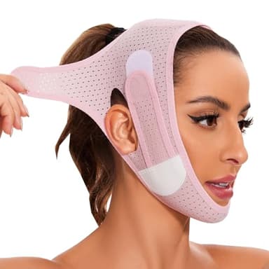 Fascia per il doppio mento da donna, maschera V-Line, a forma di mascella, dimagrante per il viso, per esercizi di sollevamento della mascella per dormire
