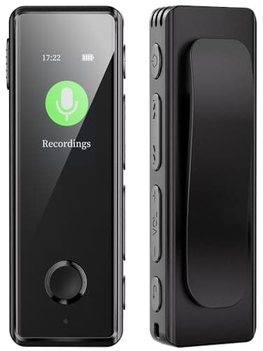 Registratori Vocali Digitali, KINPEE 16GB Mini Registratore Audio Portatile Registratore di Suoni Registratore Attivazione Vocale Dittafono Registratore Tascabile per Lezioni Universitarie