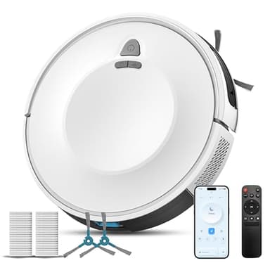 Vozascly 6000 Pa Robot Aspirapolvere Lavapavimenti con Mappatura, 150 Minuti Autonomia, 660mL Grande Contenitore, Controllo APP, Voce e Telecomando, Pulizia Intelligente per Peli Animali e Polvere