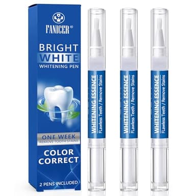 3 Pezzi Penna Sbiancante Denti, Penna Teeth Whitening,Cura Sbiancamento de Denti, Kit Sbiancamento Dentale, Sbiancare i Denti Velocemente,Efficace Rimozione Delle Macchie, Sorriso Più Bianco