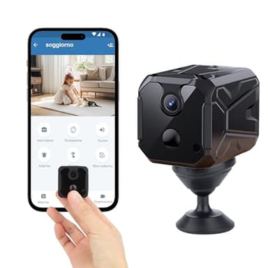 Telecamera Spia, Telecamera Wifi Integrata, Mini Telecamera Nascosta, Telecamera di Sorveglianza Wireless, Rilevazione del Movimento Telecamera Nascosta Wireless AI Piccola Telecamera Wi-Fi Interna