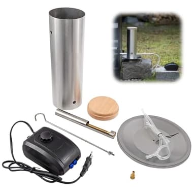 Generatore di Fumo Freddo in Acciaio Inox, Generatore di Fumo per Affumicatore Elettrico con Pompa, Generatore di Fumo Freddo in Acciaio Inox per Affumicatore Per Barbecue