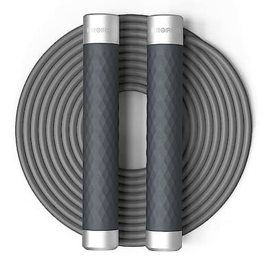 PROIRON Corda per Saltare Pesante, corda da saltare Professionale con Pesi, Manico in Alluminio, Jump Rope per Boxe, Fitness, Perdita di Peso- Nero