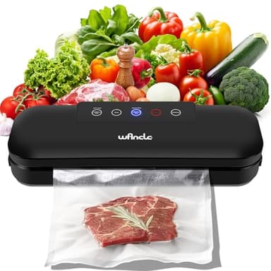 Macchina per sottovuoto Wancle, sigillatrice per alimenti 4 in 1 per Sous Vide e conservazione degli alimenti, sistema di confezionamento sottovuoto automatico con 10 sacchetti sigillanti