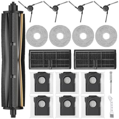 APZOVO Ricambio Accessori per Dreame X40 Ultra Complete /X40 Ultra /X40 Master /L40 Ultra, per Mova P50 PRO Ultra, 1 TriCut Spazzola Principale, 2 Filtro, 6 Sacchetti, 4 Panno, 4 Spazzola Laterale