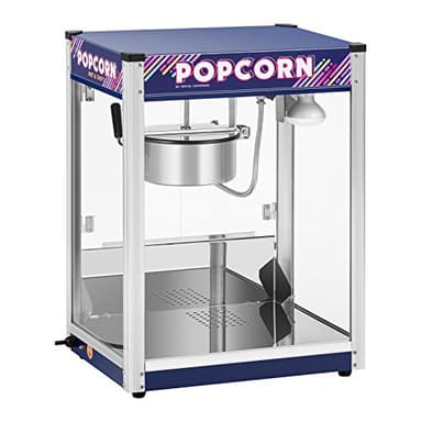 Royal Catering Macchina per Popcorn Professionale (1500 W, ca. 5 kg/h, Rivestimento antiaderente, 33,7 x 47,6 x 51,7 cm, Blu) Popcorn Maker