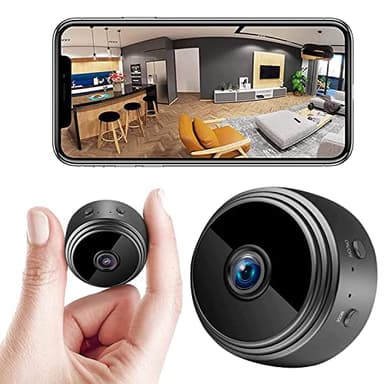 Telecamera Spia, 1080P HD Telecamera Nascosta Wifi Senza Fili Microcamera per Casa Lunga Durata Batteria Mini Videocamera Sorveglianza Interno con Visione Notturna Rilevamento di Movimento