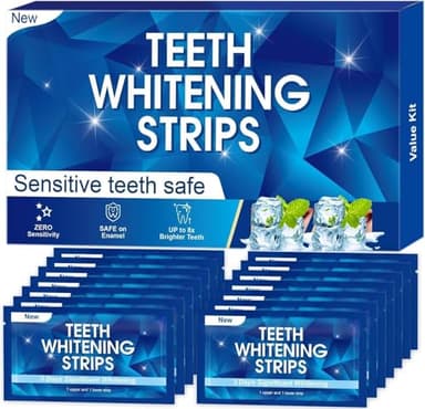 Sbiancante Denti Strisce Sbiancanti Sbiancante Denti Professionale - 28 strisc sbiancant denti 14 Sessioni sbiancamento denti whitening strips Rimuove le Macchie Profonde Sicuro per Denti Smalto