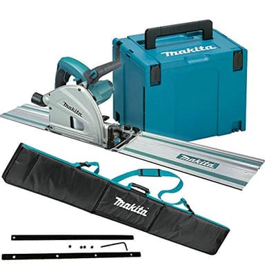 Makita Sega a immersione SP6000J2 240 V 165 mm con 1 binario di guida da 1,5 m + custodia e borsa