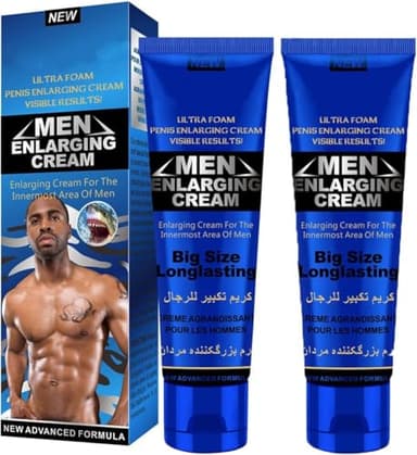 Crema da massaggio per uomo, confezione da 2, olio da massaggio per uomo, funzione sessuale ritardata, forza potenziata, funzione sessuale potenziata, crema energizzante e rigenerante