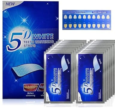 Whaline 28 strisce sbiancanti i denti, perossido, senza teeth sbiancamento dei denti, formula non sensitiva, strisce bianche, sicure per lo smalto dei denti con sapore di menta